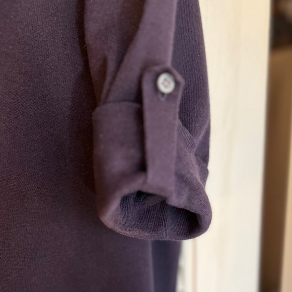 Lands' End Navy Cotton-Blend Short-Sleeve Cardigan - Picture 3 of 5